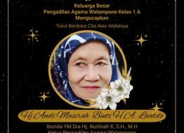 Ucapan Bela Sungkawa Almh. Hj. Andi Masirah Binti H. A. Laoddo